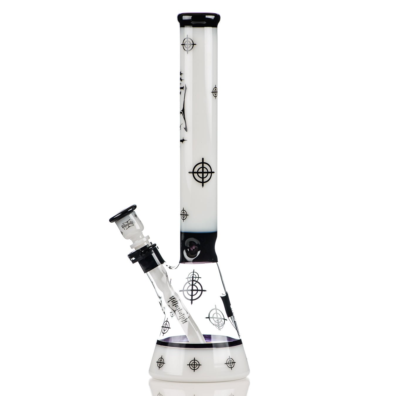 Medium White Scoped "Killadelph" Heavy Hitter Hybrid Beaker Illadelph - Smoke ATX