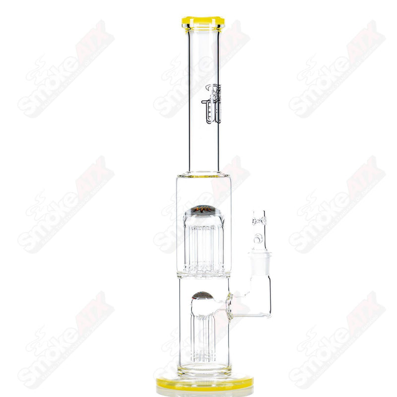 #3 18mm 7/13 Arm Perc w Worked Sections Toro Glass