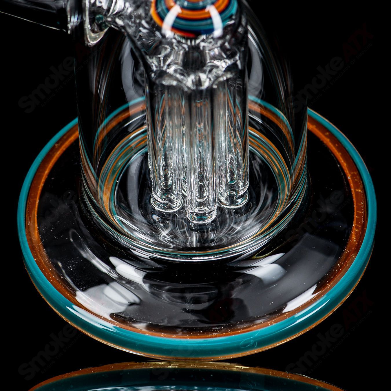 #2 14mm Mini Tree w Color Accent Toro Glass - Smoke ATX 