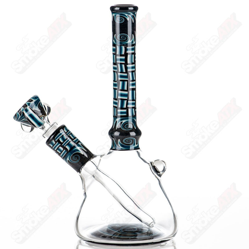 Blue Patchwork Mini Beaker Set by Dale Sommers Glass - Smoke ATX