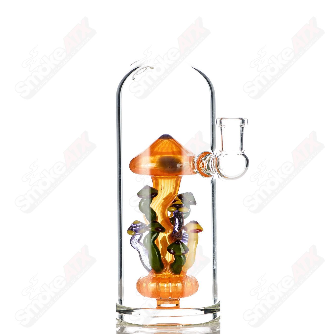 Mushroom Bottle Rig Charli Glass - Smoke ATX