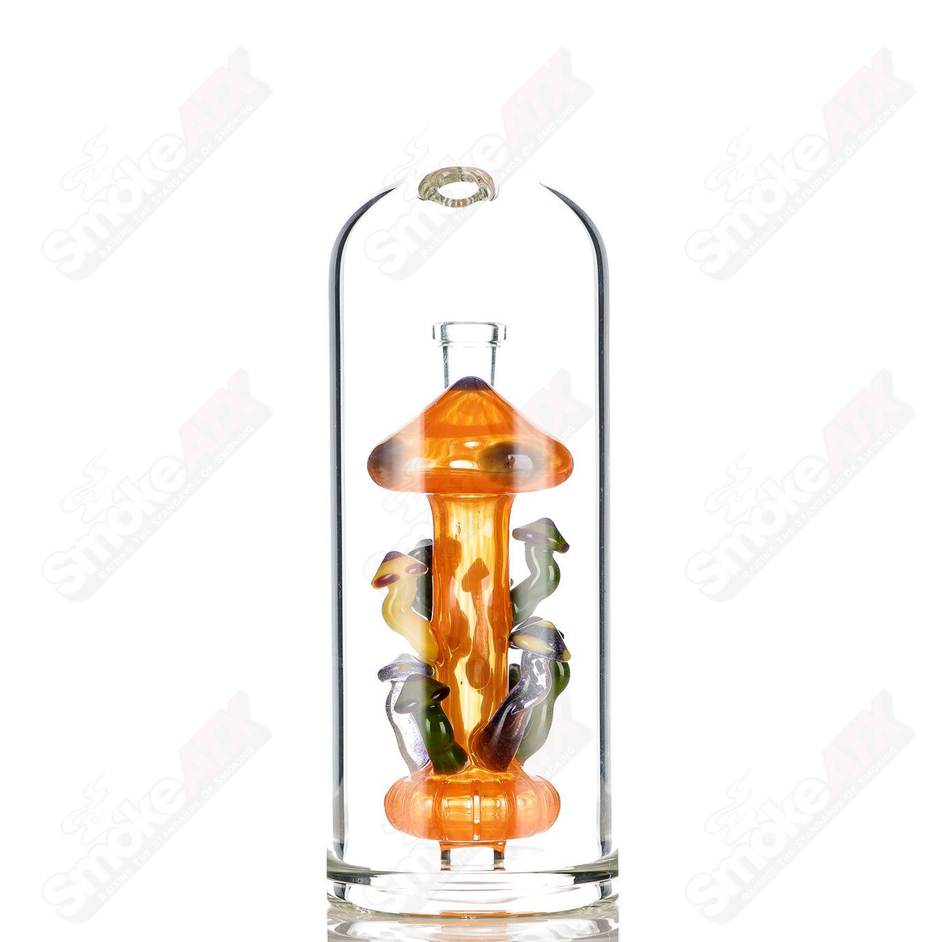 Mushroom Bottle Rig Charli Glass - Smoke ATX