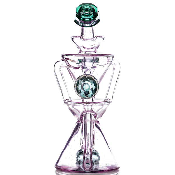 #3 Faceted Two & Through Full-Size Recycler w/ Opal by Captn Chronic - Smoke ATX