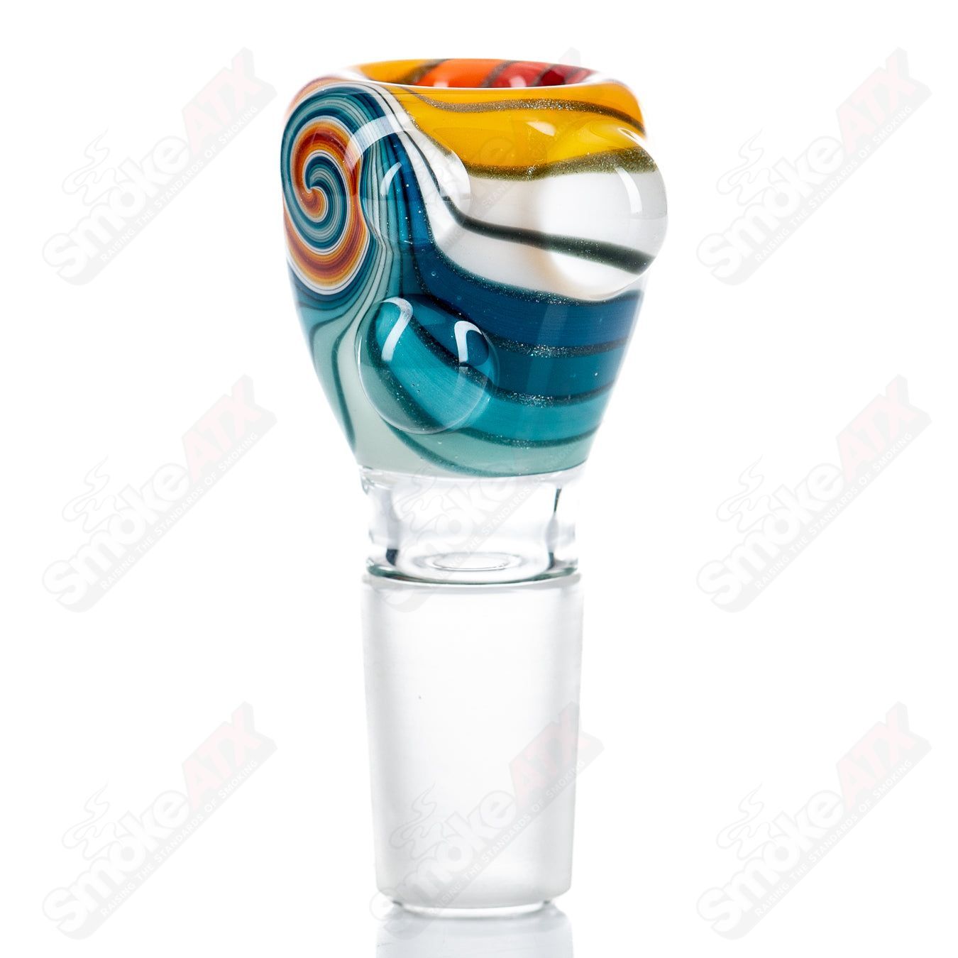 #1 18mm Wig Wag Slide by Mitchell Glass - Smoke ATX 