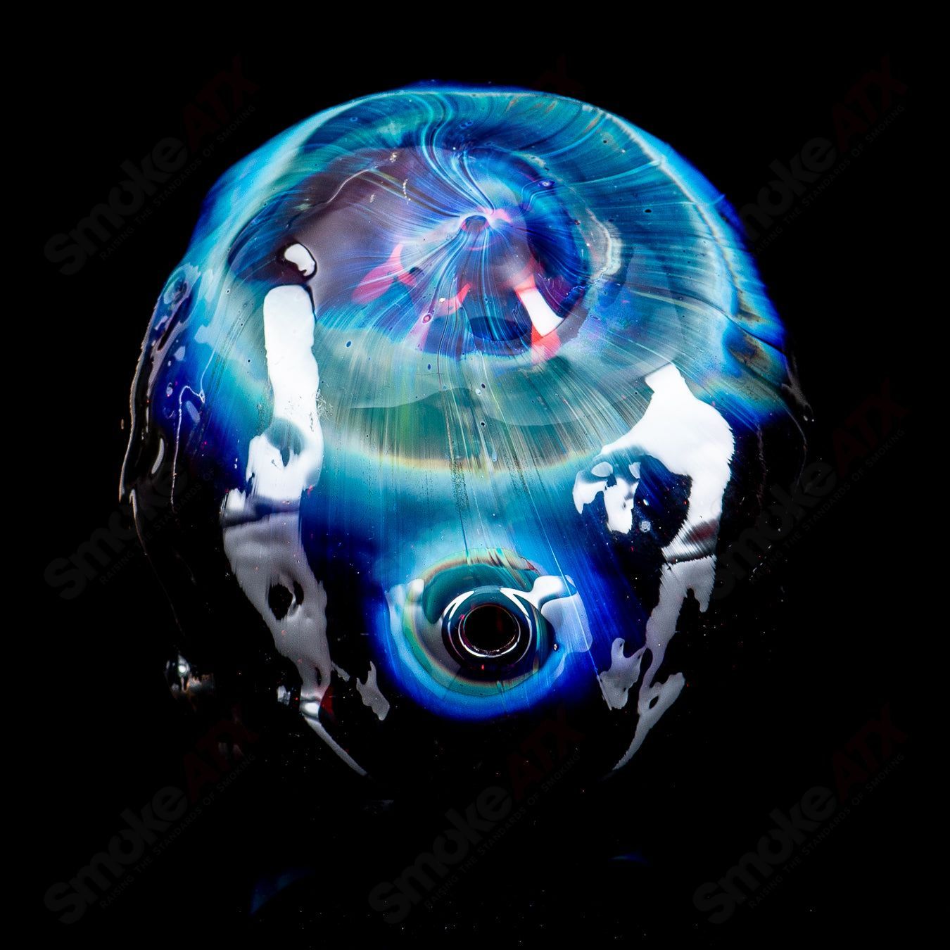 Fumed  Skull Dry Pipe by Team Snodgrass - Smoke ATX 