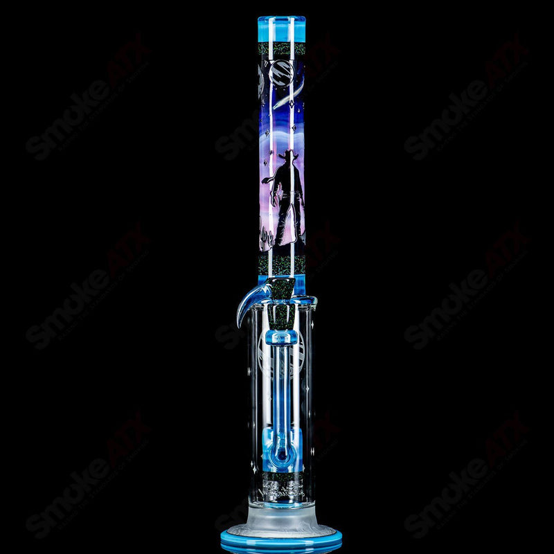 #1 Straight Tube w/ Gridded Percs by Subliminal Glass