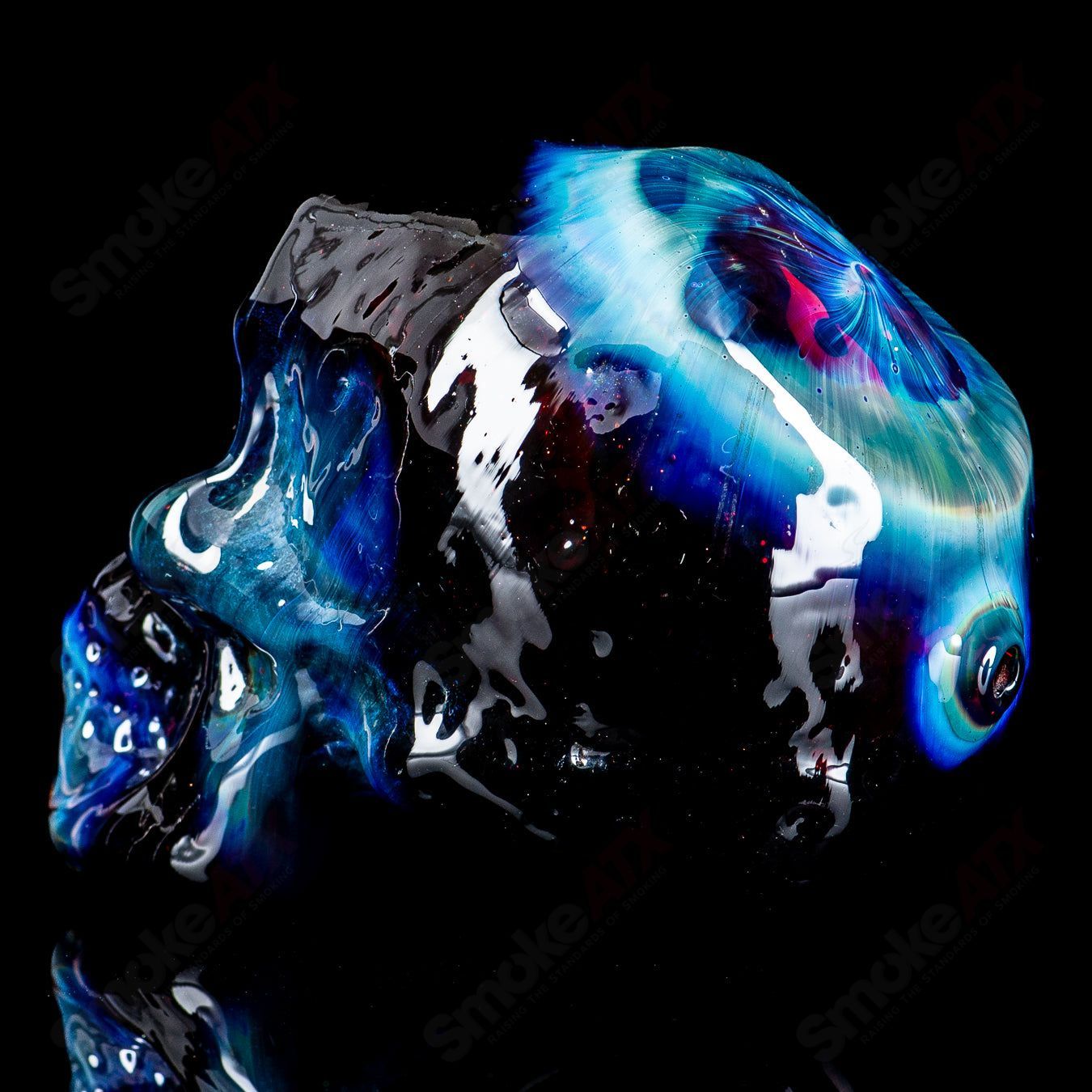 Fumed  Skull Dry Pipe by Team Snodgrass - Smoke ATX 