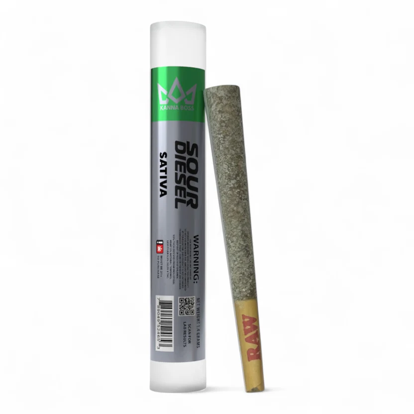 Sour Diesel Sativa 1g THCa Pre-roll Kanna Boss - Smoke ATX 