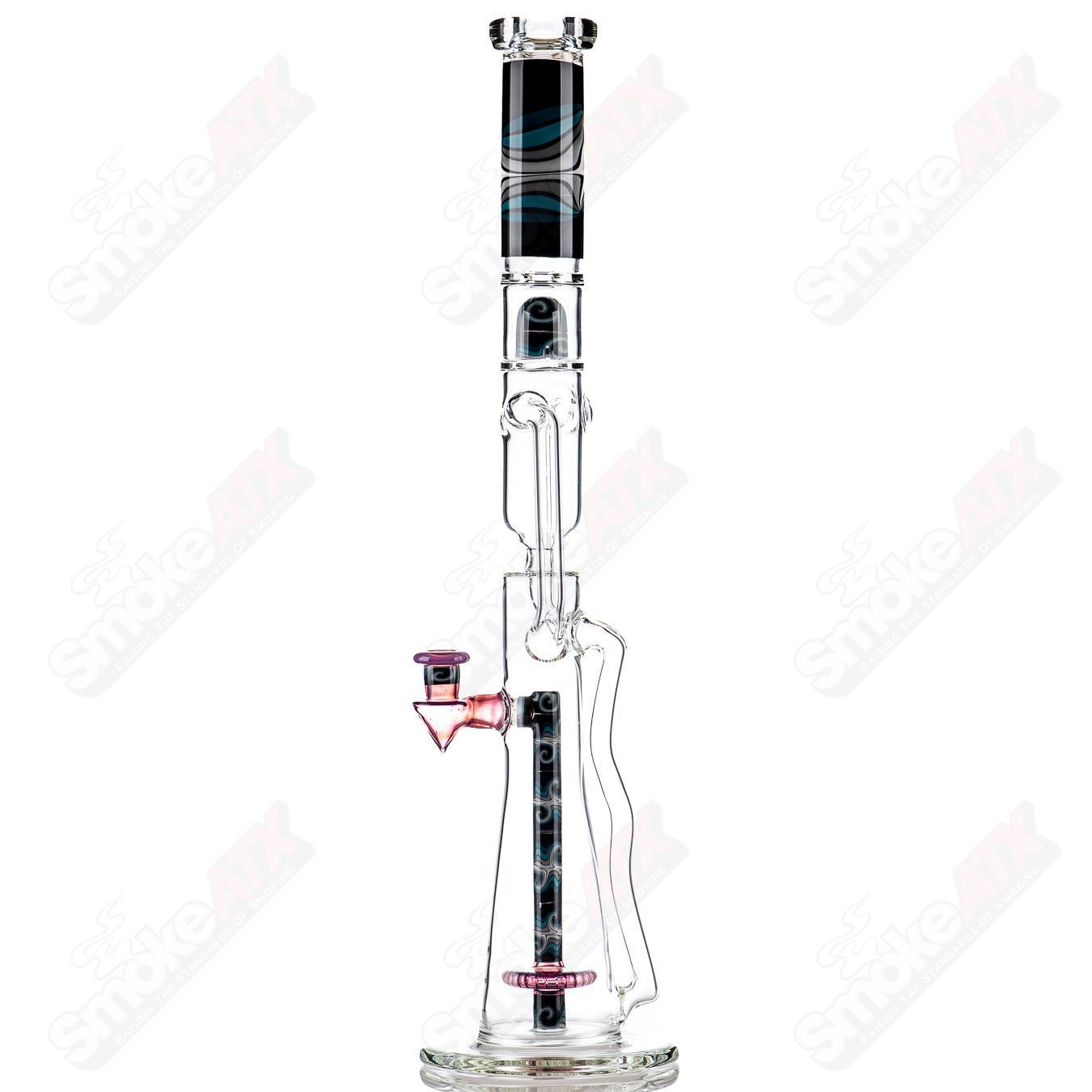 21"  Zyklon Recycler by Mad Rob Glass - Smoke ATX