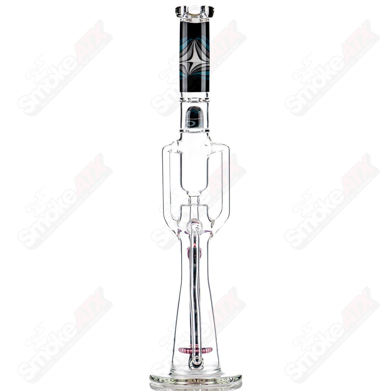 21"  Zyklon Recycler by Mad Rob Glass - Smoke ATX