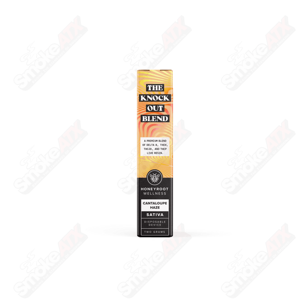 Cantaloupe Haze 2g Knock Out Blend Honeyroot Disposable - Smoke ATX 