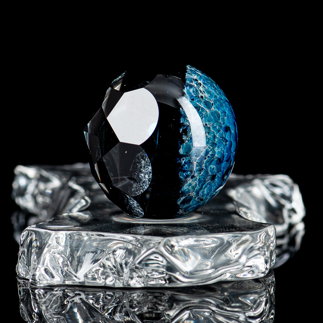 Large Space Slurper Marble Collab Eric Mort x Fatal Facets - Smoke ATX 