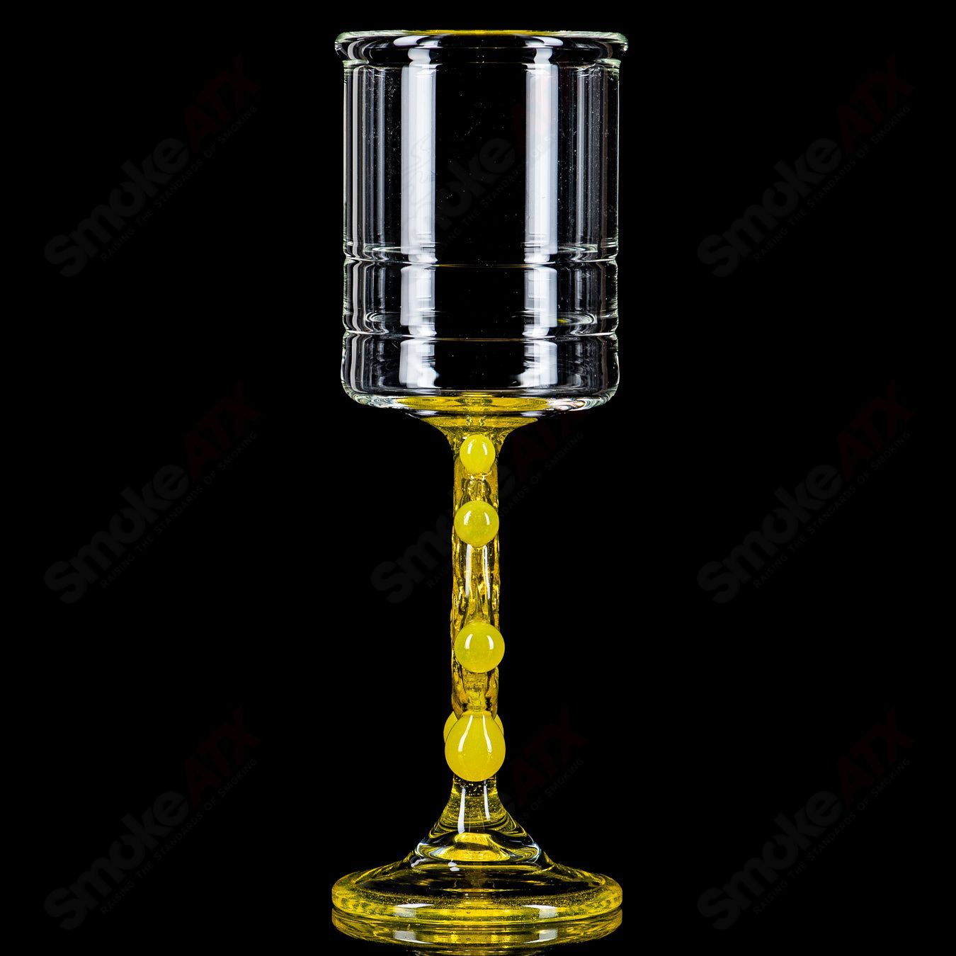 Swiss Perc - Nate Dizzle X Ben Belgrad - (UV) Footed Wine Goblet (Signed #1- 2016) - Smoke ATX