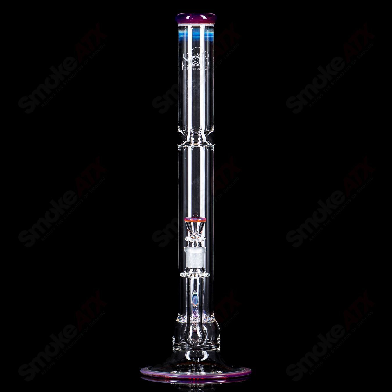 SOL-45 Lace Sphere (Amber Purple) SoL Glassworks - Smoke ATX