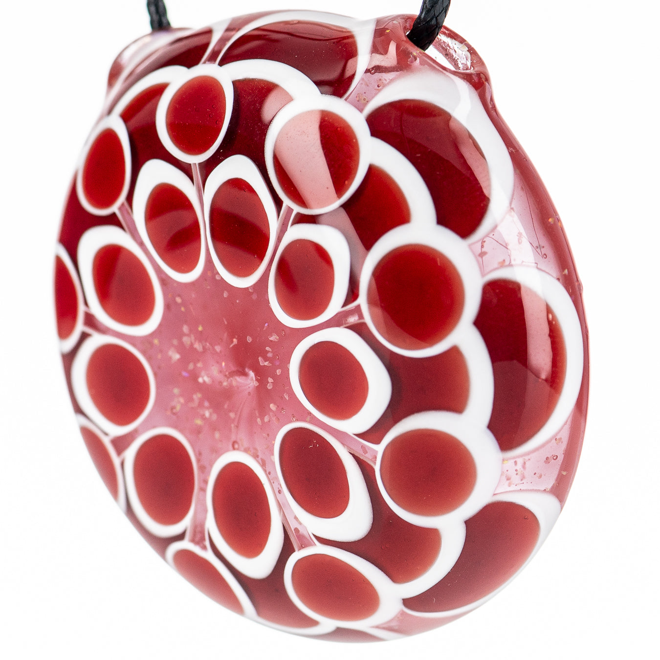 Red Dotstack Crushed Opal Pendant Rebelz X Sap