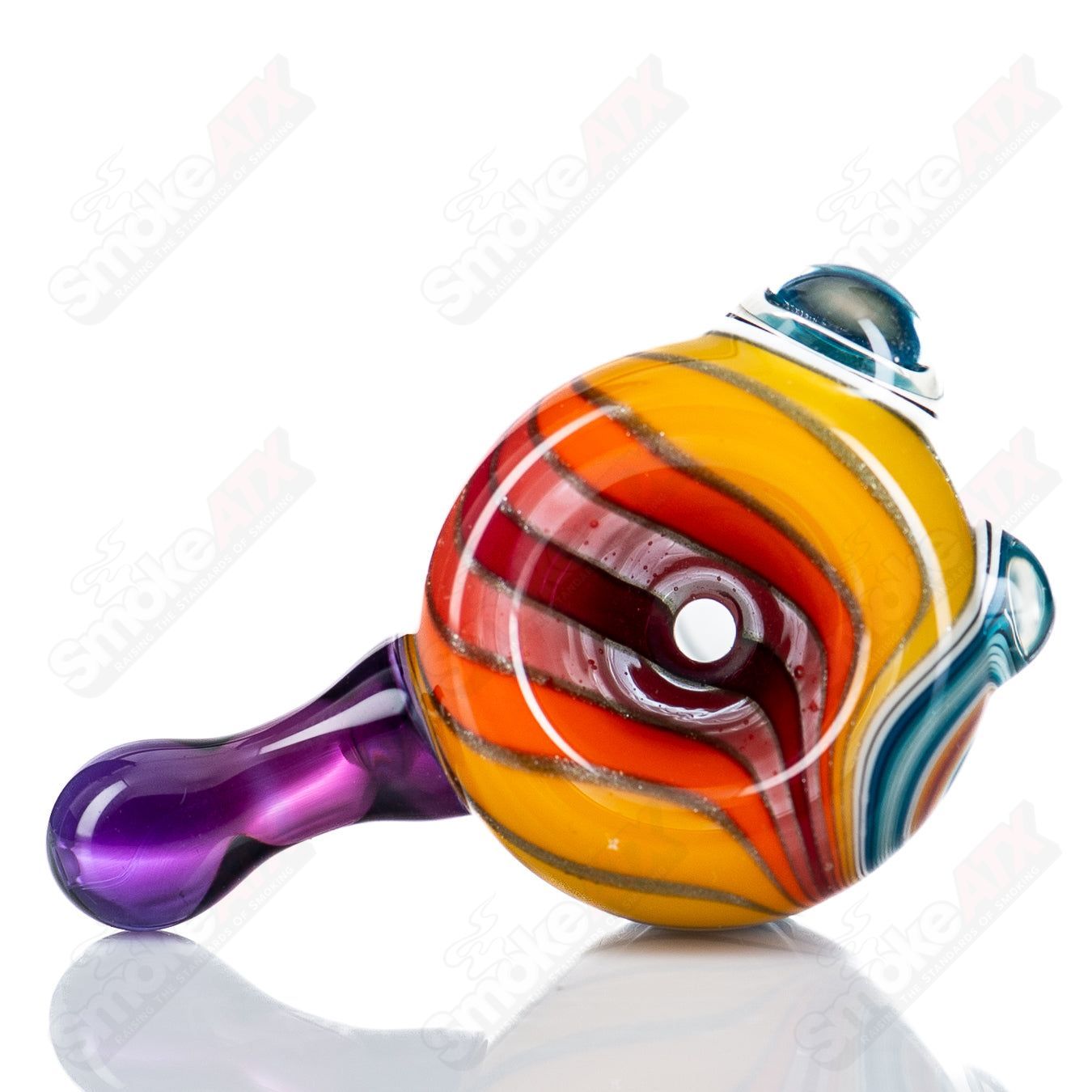 #1 18mm Wig Wag Slide by Mitchell Glass - Smoke ATX 