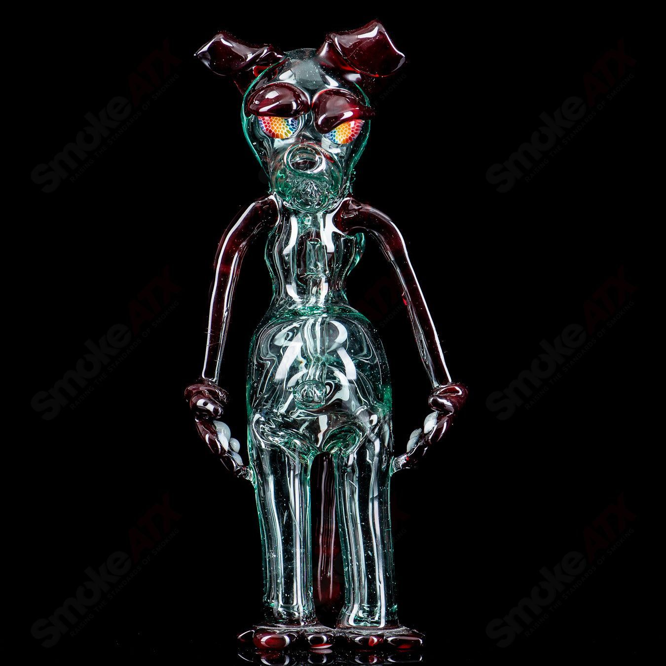 #2 Dog Rig Full Size Standing T-Tree  Glass - Smoke ATX 