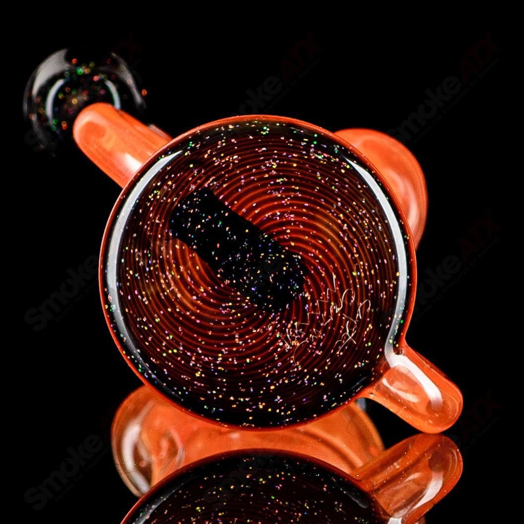 Orange & Black Crushed Opal Mini Recyler Captn Chronic - Smoke ATX