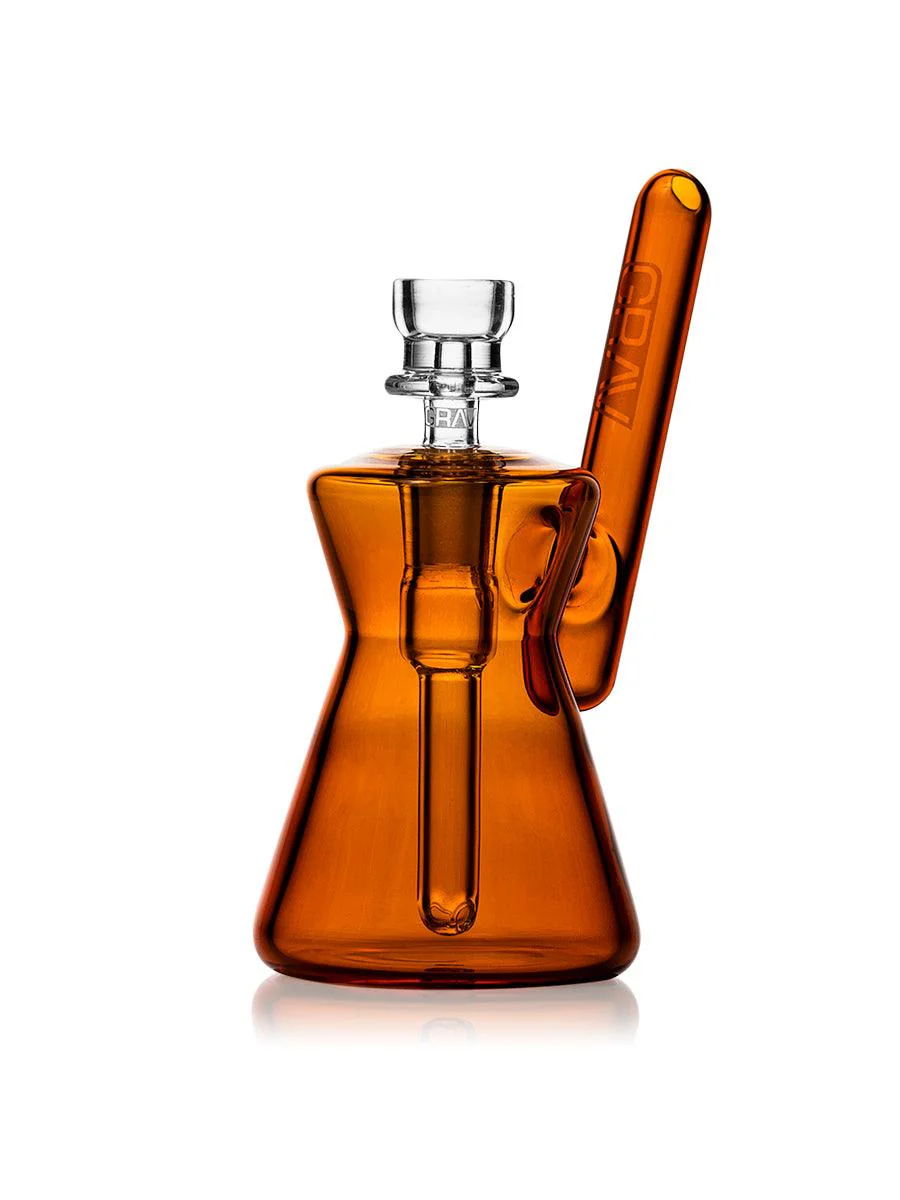Amber Hourglass Pocket Bubbler Grav - Smoke ATX 