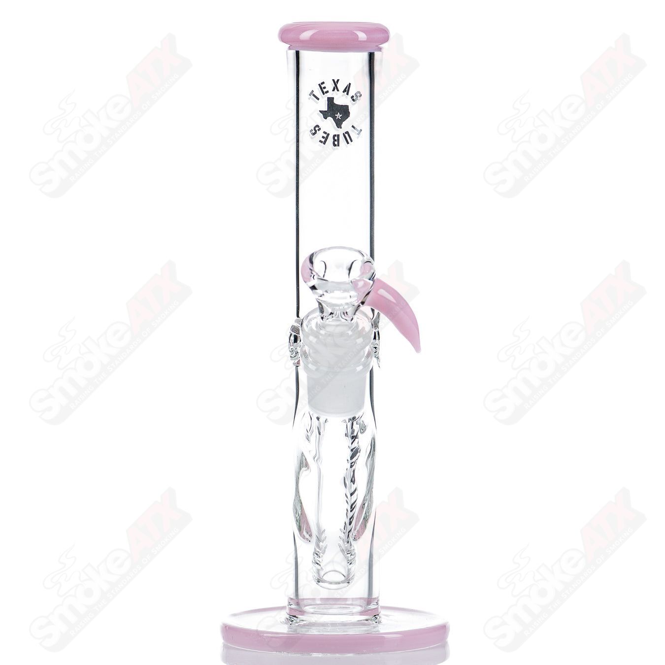 8.5in 14mm (Pink Cadillac) Straight Tube Texas Tubes - Smoke ATX 