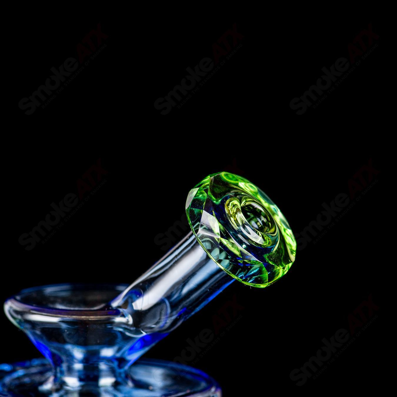 #4 Faceted Two & Through Full-Size Recycler w/ Opal by Captn Chronic - Smoke ATX