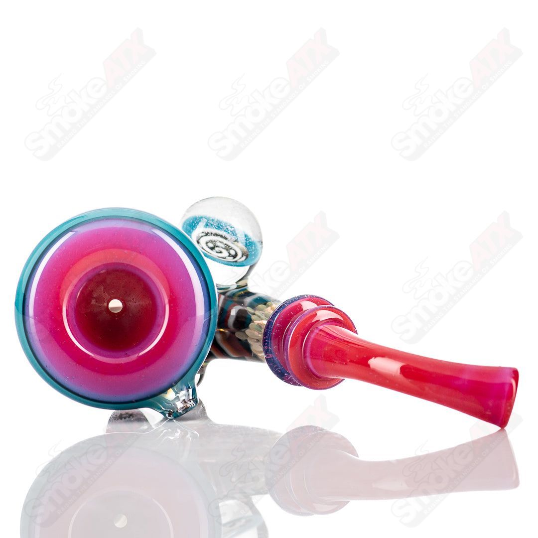 JMass NS Amora Pink Collab Sherlock glass showcasing a pink-tinted, detailed Sherlock-style design with clear glass accents.