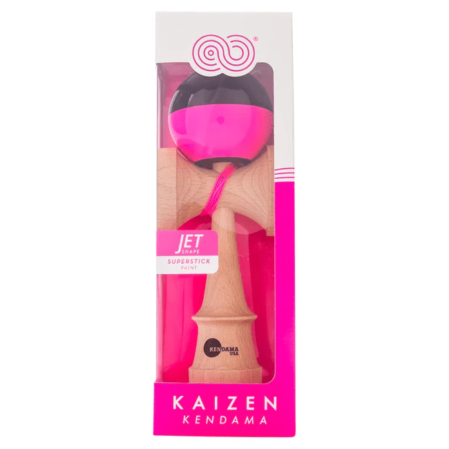 Pink & Black Jet Shape Half Split Kaisen Kendama - Smoke ATX