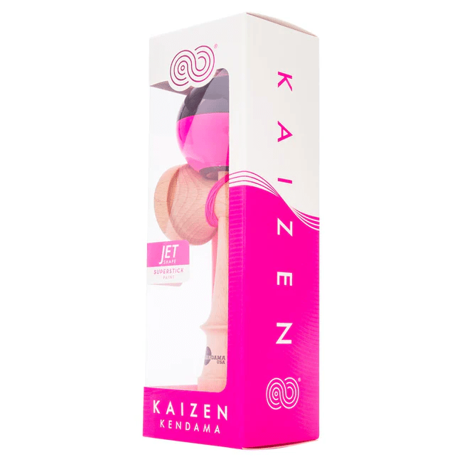 Pink & Black Jet Shape Half Split Kaisen Kendama - Smoke ATX