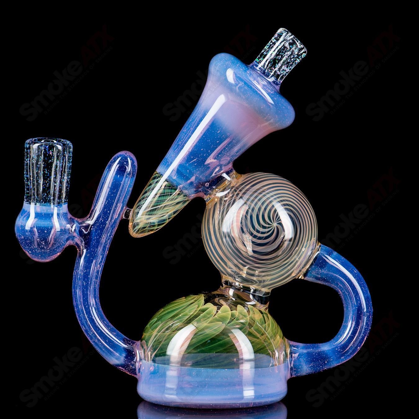 Pink Slime & Fume Recycler by King Leo Glass - Smoke ATX