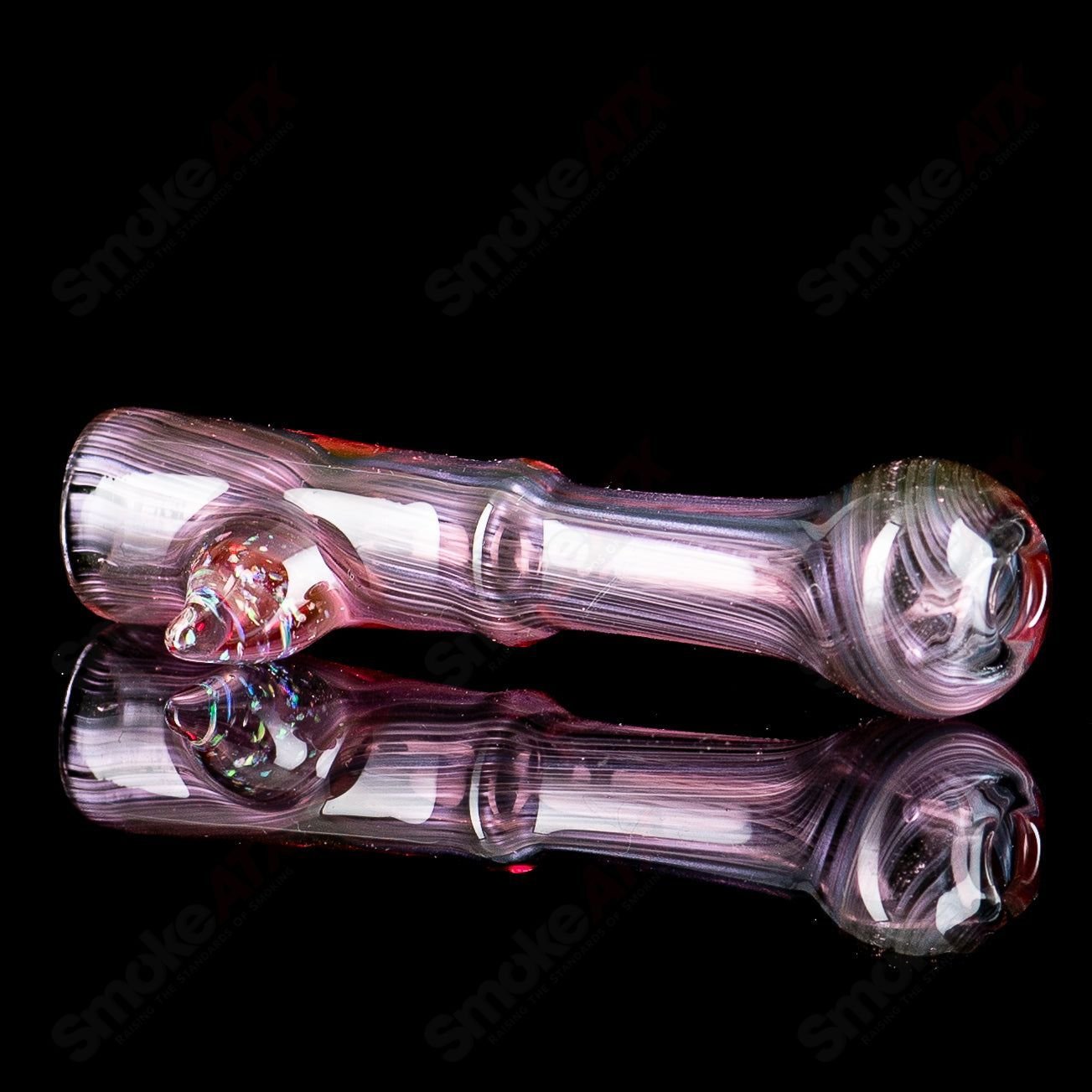 Pink w Crushed Opal Chillum by JMass - Smoke ATX