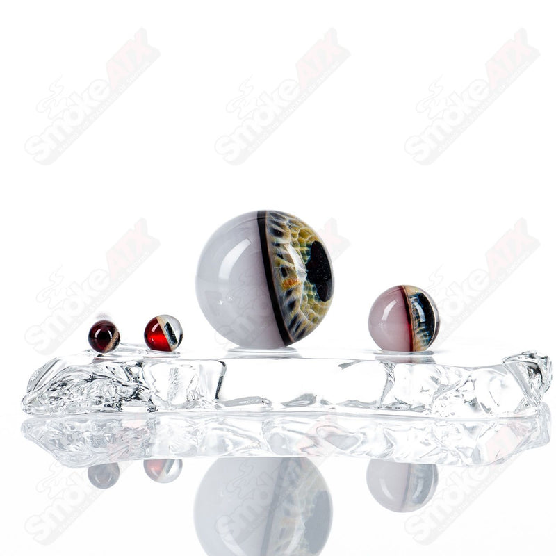 Pomegranite Eye Slurper Set Indo Glass - Smoke ATX 
