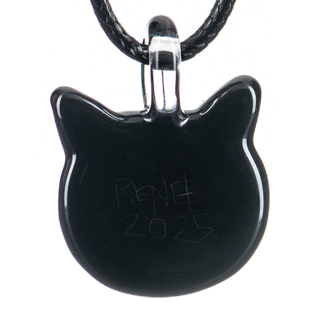 Black Cat Pendant Sweetshop Glass by Renee Patula