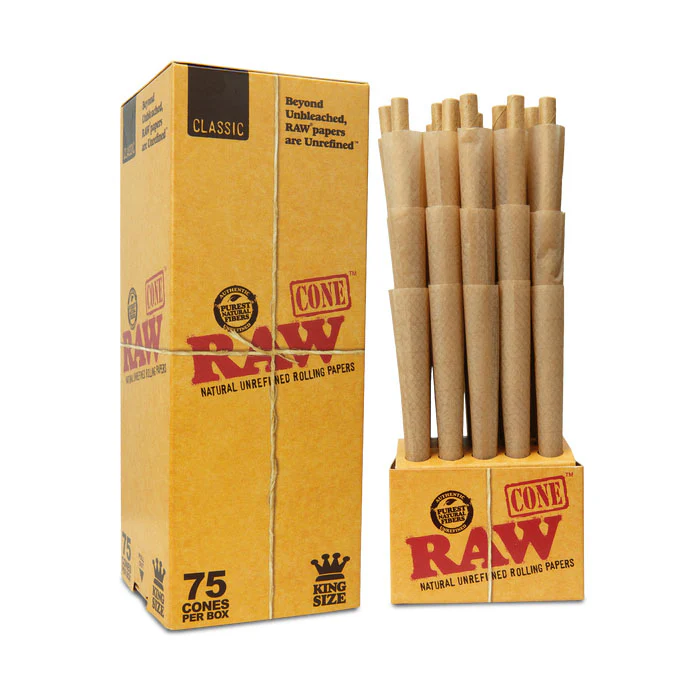 75ct King Size Backrolled Classic Cones RAW