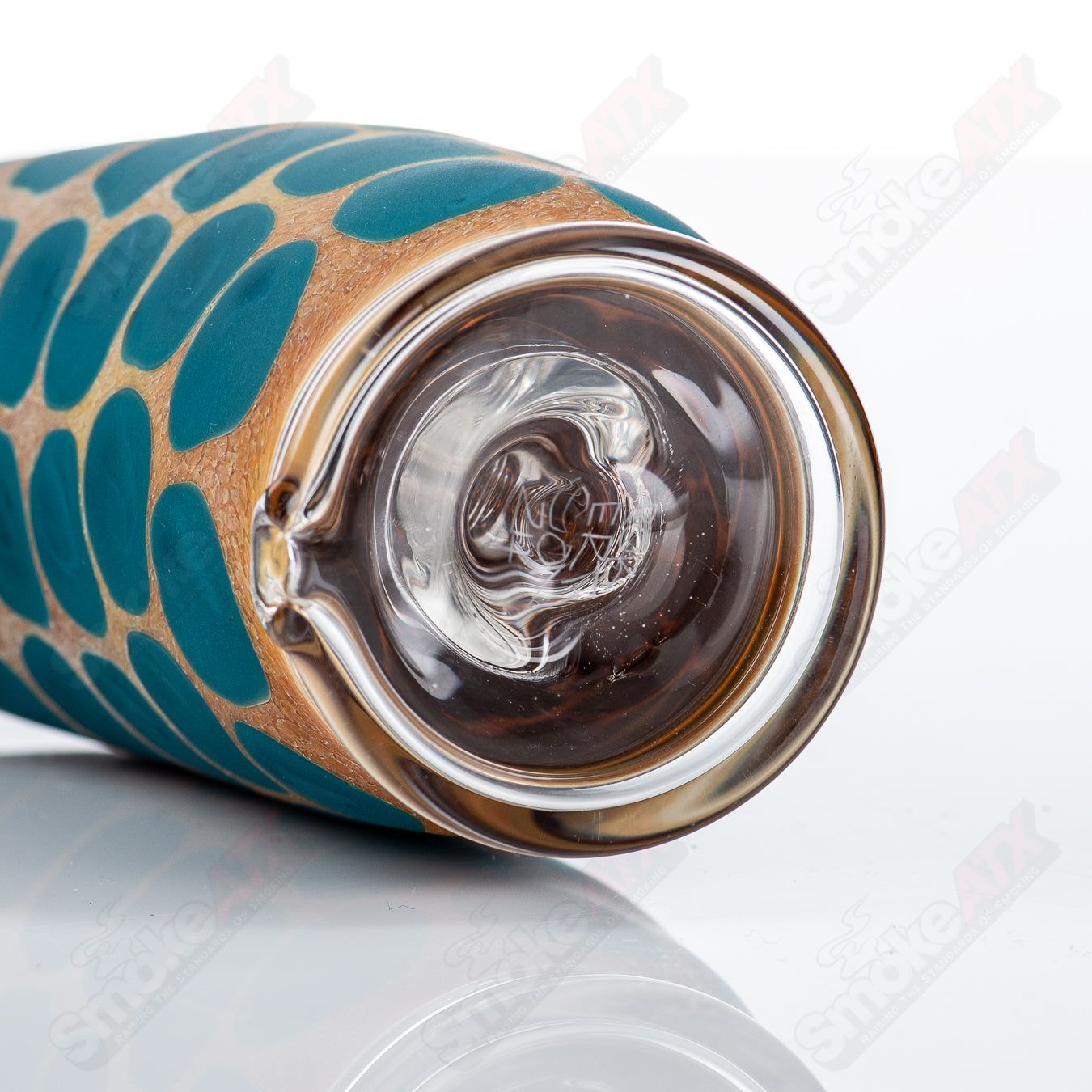 Bent Neck Giraffe Puffco Top by Robertson Glass - Smoke ATX 