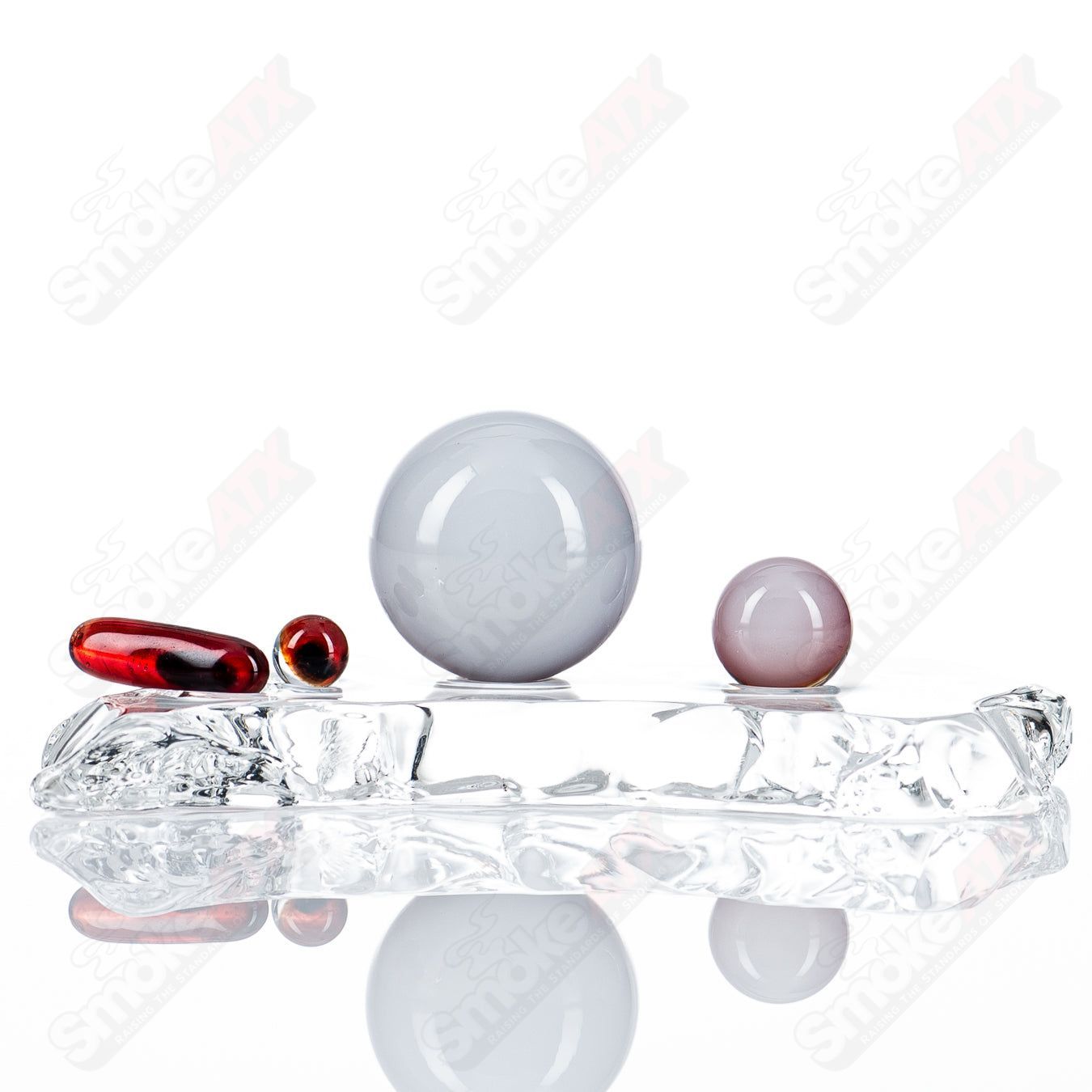 Pomegranite Eye Slurper Set Indo Glass - Smoke ATX