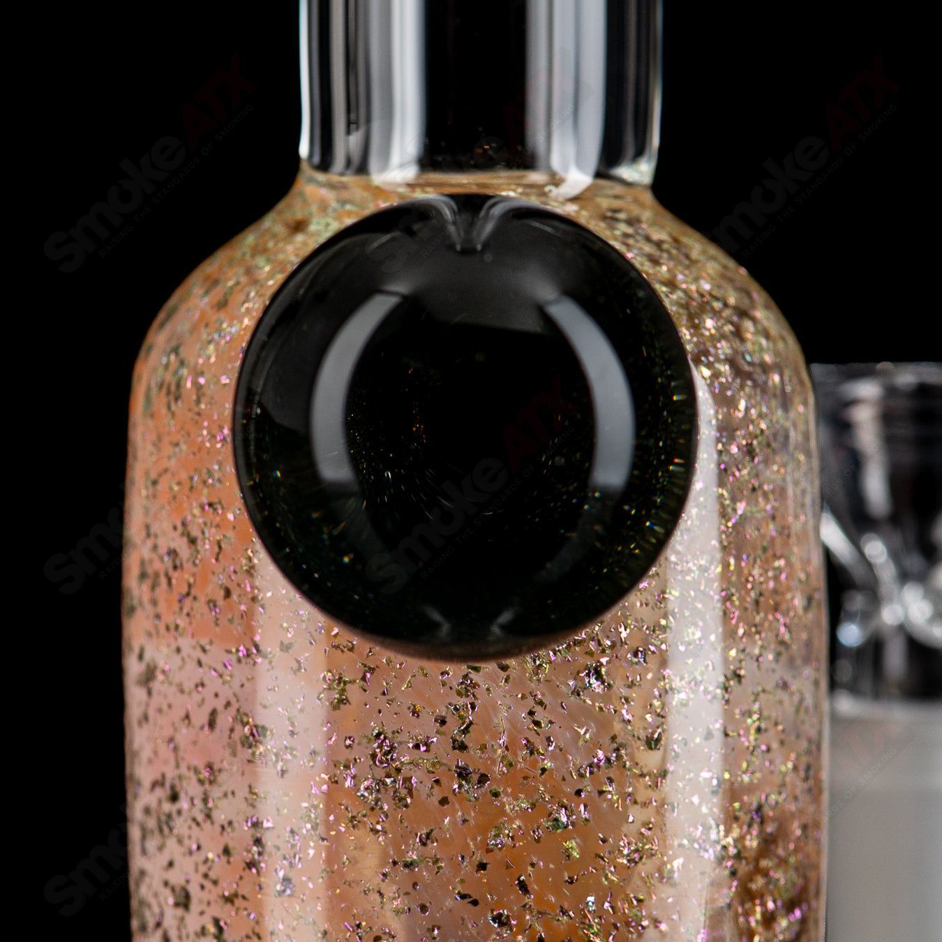 13" Fumed Dichro w/Mib Apolocoline Straight Tube w/14m Bowl by Dirty Rico Glass x Nobody Glass - Smoke ATX 