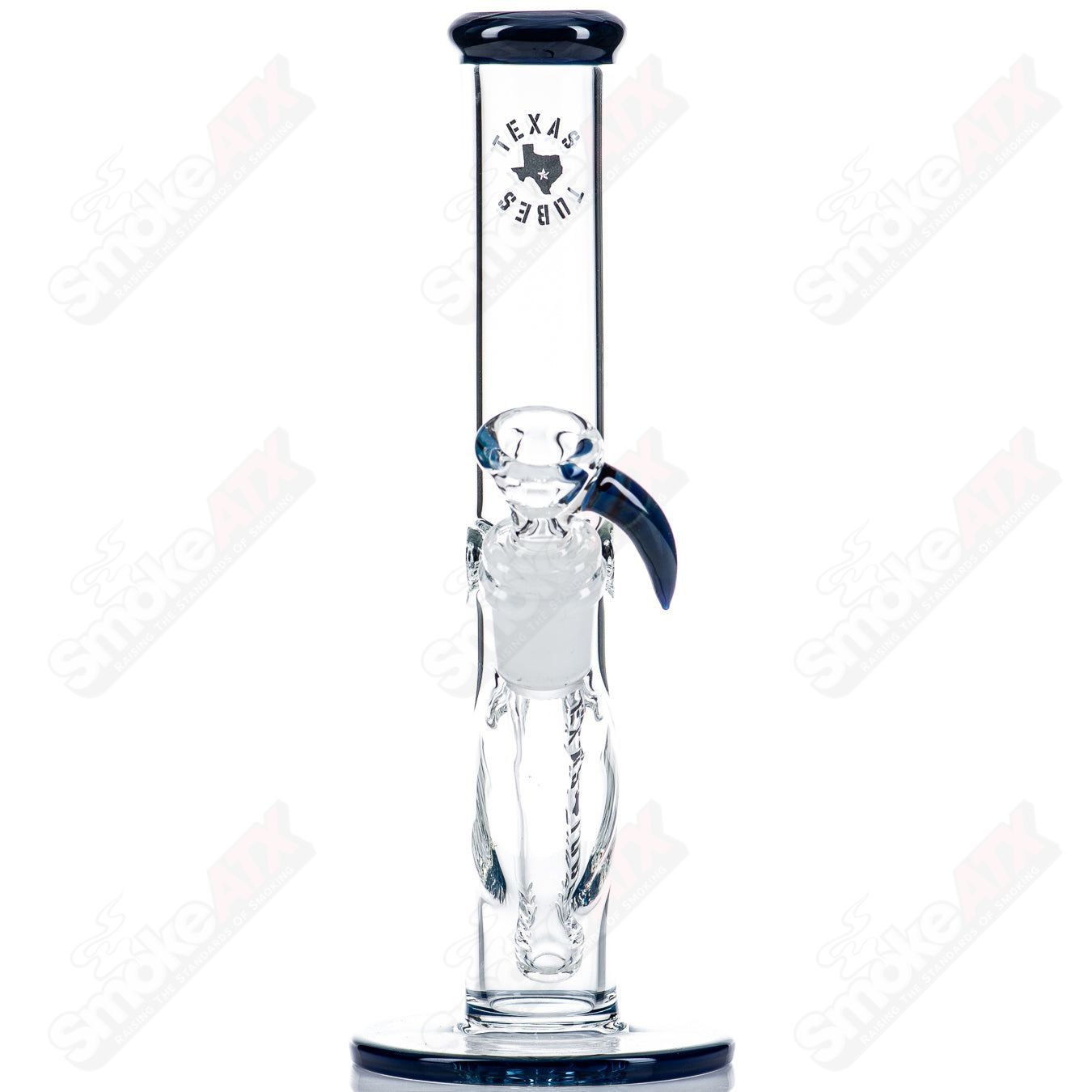 8.5in 14mm (Blue Slyme) Straight Tube Texas Tubes - Smoke ATX 