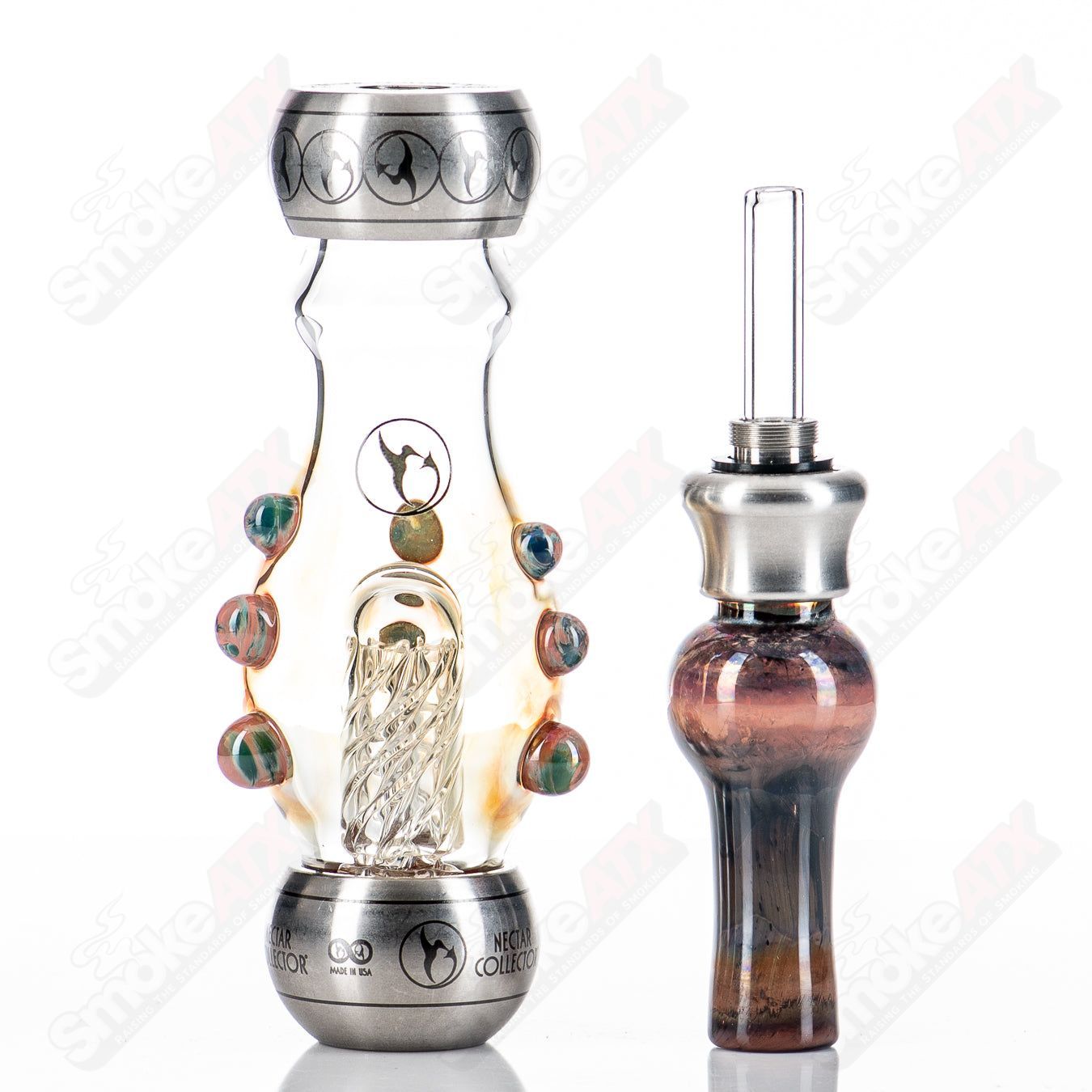 Pro Delux Kit w/stand Aurora Nectar Collector - Smoke ATX