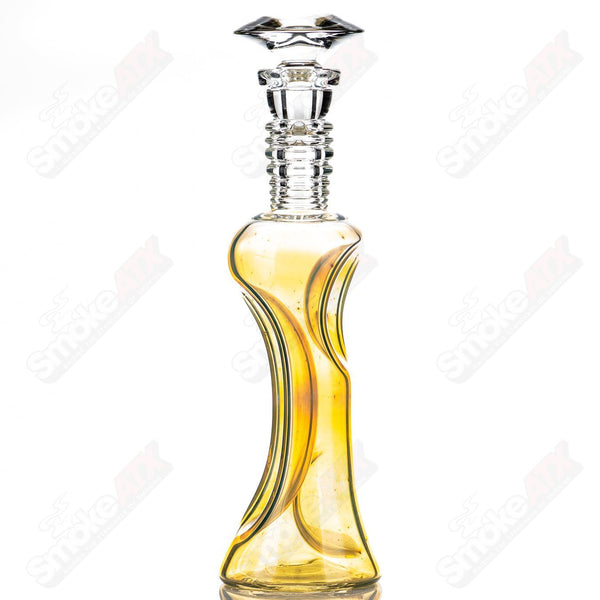 750ML Starry Night, Crescent Moon Decanter by Rad Glass - Smoke ATX