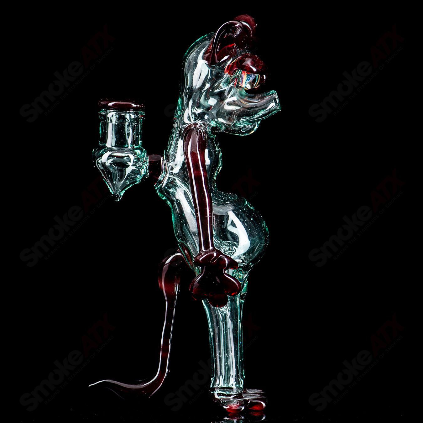 #2 Dog Rig Full Size Standing T-Tree  Glass - Smoke ATX 