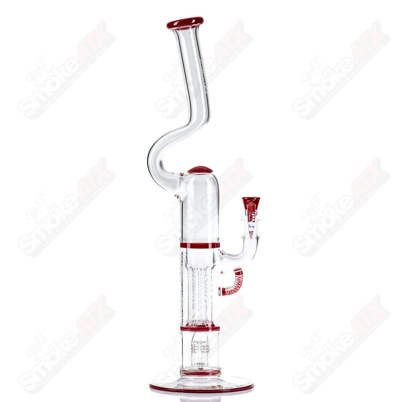60mm Pillar Natty Neck Solid Foot Full Accent w F4 Perc (Lucy x Cherry) Sovereignty - Smoke ATX 