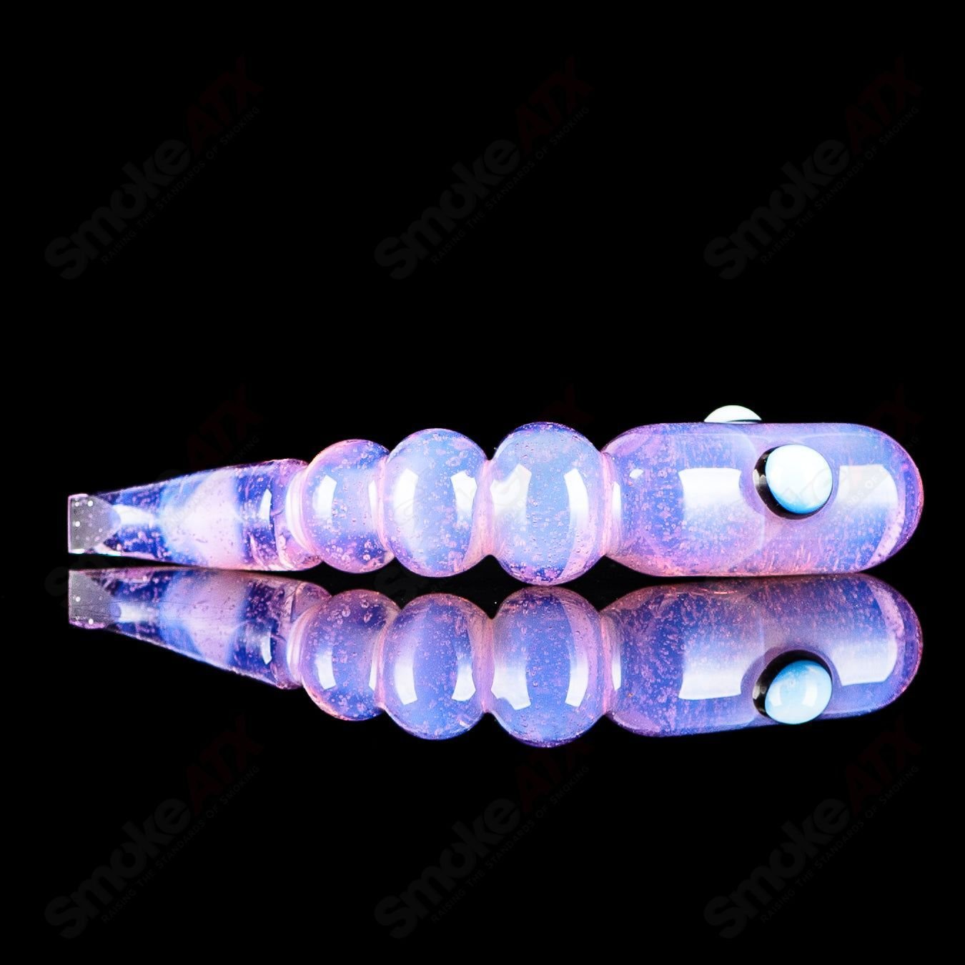 Purple Apple Rig w/ Worm Dabber Pouch Glass - Smoke ATX