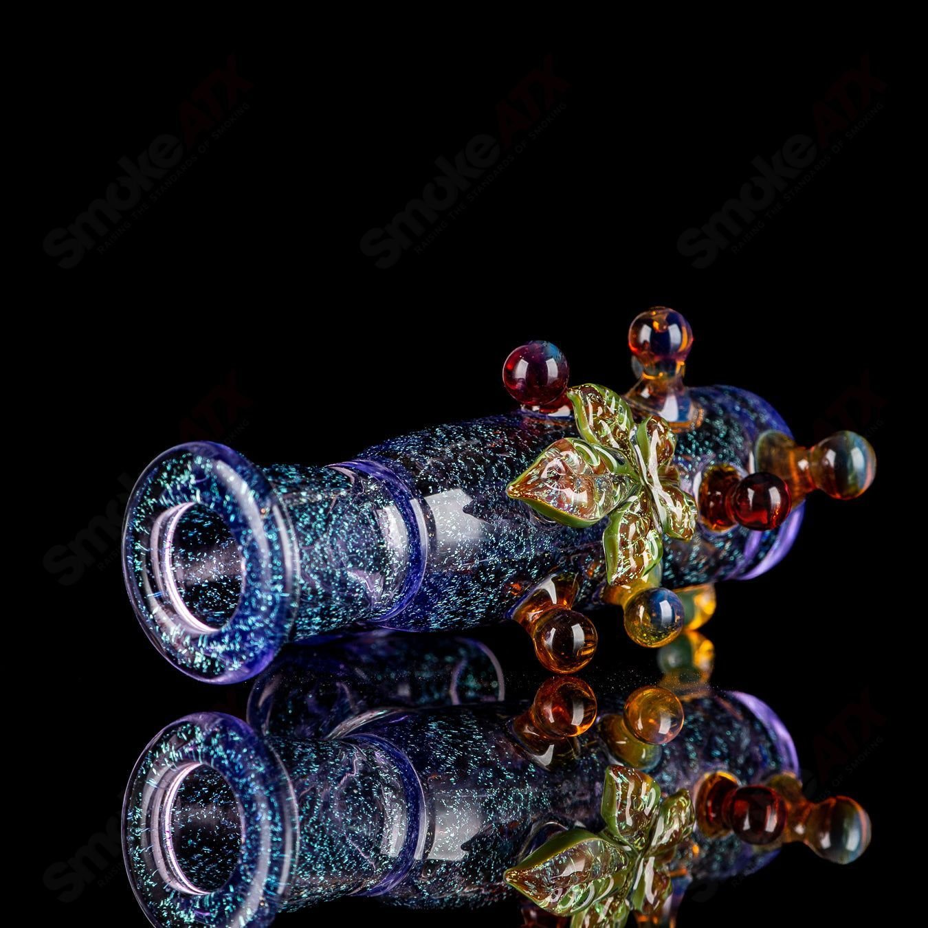 Purple Dichro Ash Catcher (UV Leaf) Mr. Gray - Smoke ATX