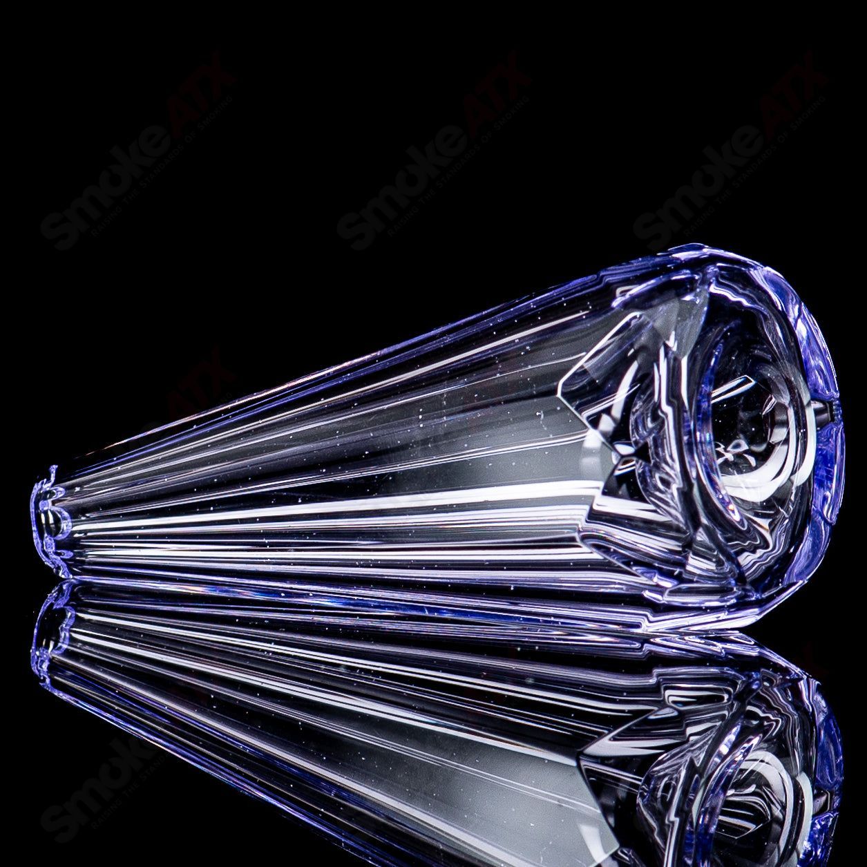 Purple Faceted Chillum by Kid Glass - Smoke ATX