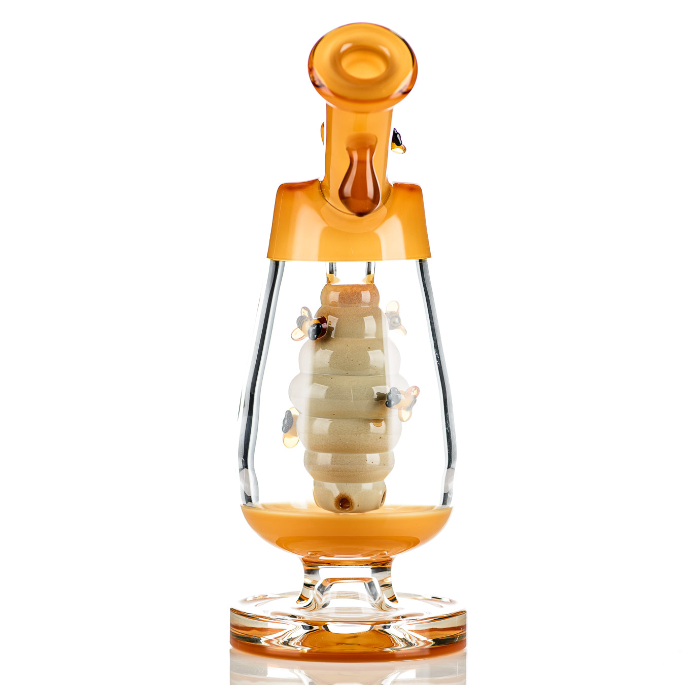 Honey Bubbler with Flower Bowl Joe P Glass