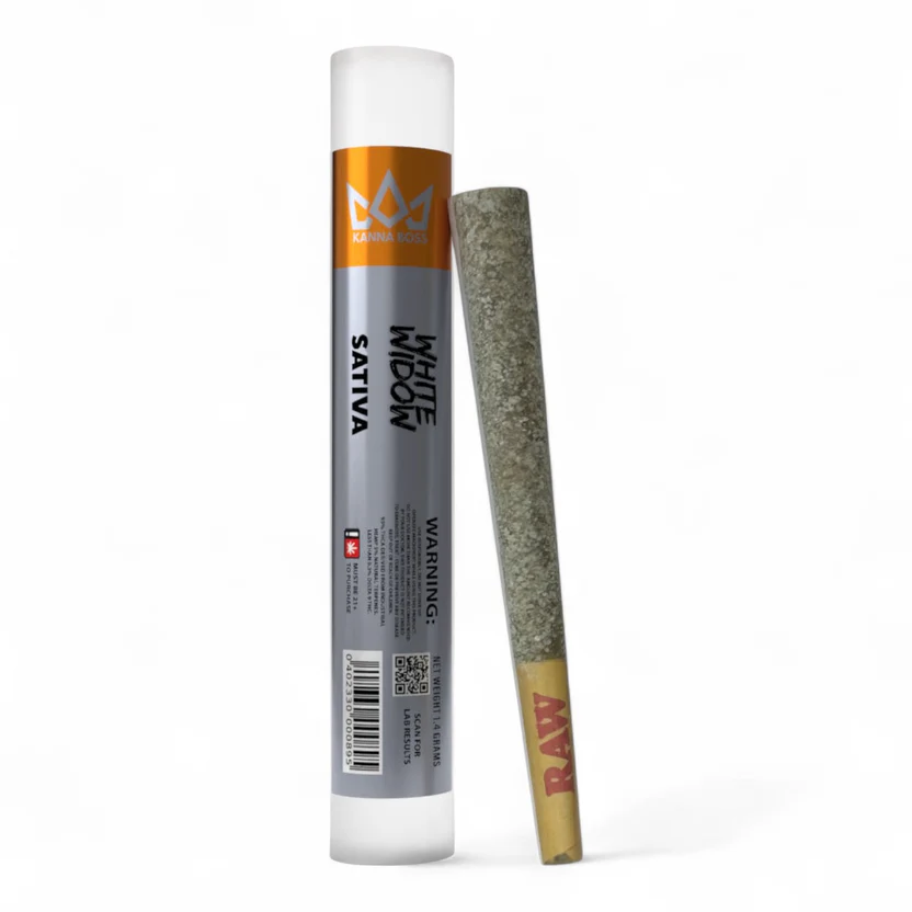 White Widow Sativa 1g THCa Pre-roll Kanna Boss - Smoke ATX 