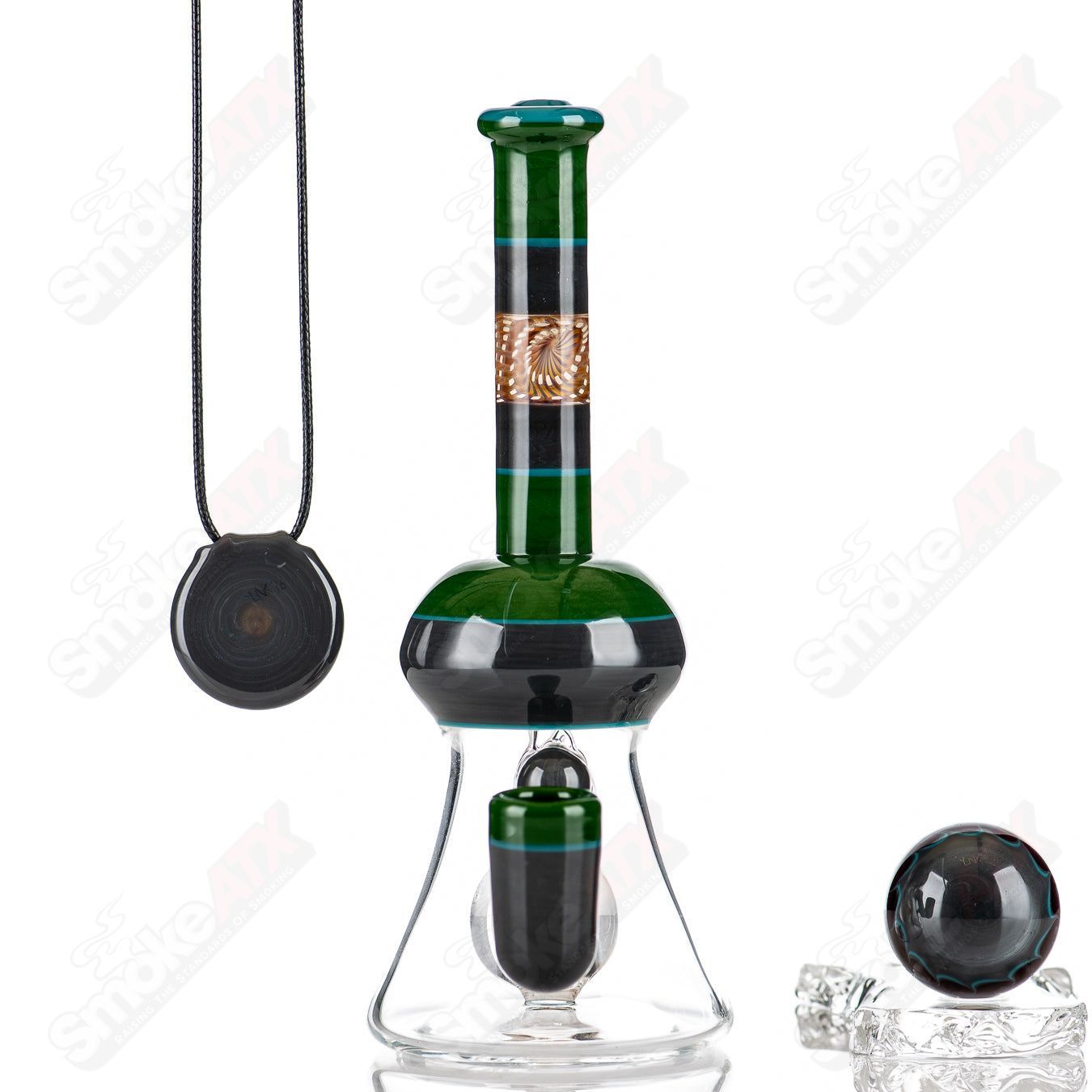 Tube + Pendant Marble Set Yunk Glass - Smoke ATX