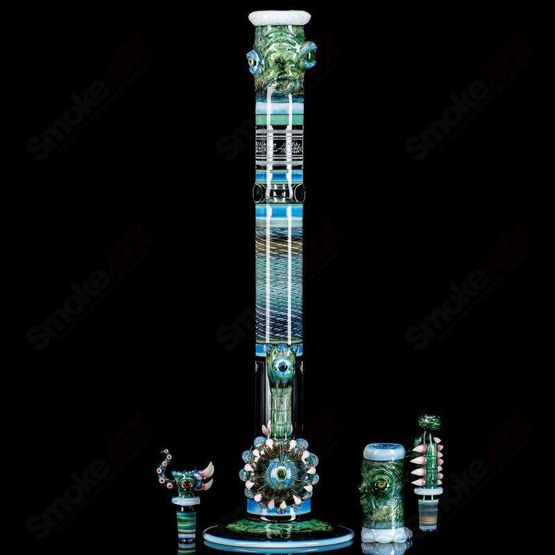 SoL-45 Lace Sphere & Dry Catcher Set by Salt x SoL Glassworks - Smoke ATX 