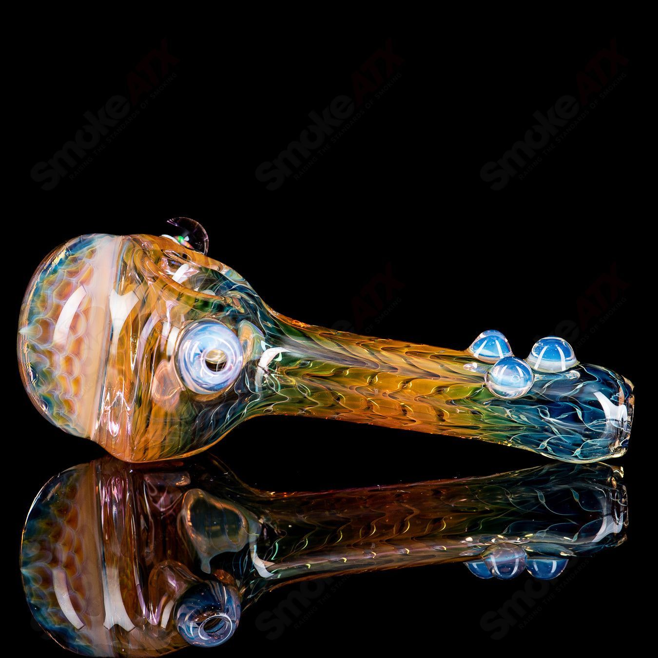 #2 Honeycomb Spoon by Splatt Glass - Smoke ATX 