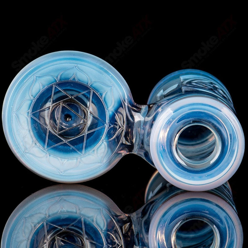 Fumed Merkaba Flower Dry Catcher Avant-Garde Glass - Smoke ATX